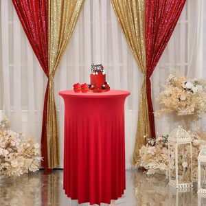 Mantel de Cóctel Blanco con Falda Redonda y Ondas Naturales, Ideal para Bodas y Banquetes en Bares. - Product Image 2