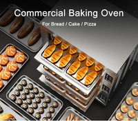 Four à Sole Professionnel en Acier Inoxydable 4 Niveaux 8 Plaques, Four de Boulangerie Commercial Électrique avec Contrôle par Micro-Ordinateur, pour Pain et Pizza – En Vente