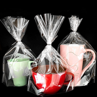 Emballage cadeau pour bonbons, emballage à pain, cristal transparent, plat, cellophane, 50 pièces