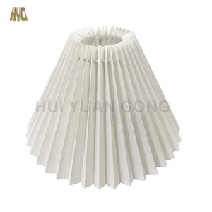 Modern Style White Pleated Fabric <strong>Lampshade</strong> Folded PVC Decorative Pendant Lamp for Indoor Use for Bedside Table - Product Image 2