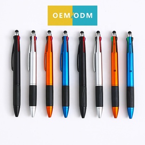 Yüksek kaliteli Mat metalik promosyon <span class=keywords><strong>3</strong></span> In 1 yeşil kırmızı mavi siyah dolum mürekkepleri Stylus tükenmez kalem ile özel Logo - Product Image 6