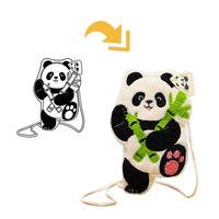 Tas Ransel Boneka Panda Custom Isi Kapas PP Dengan Desain Bambu Personalisasi Dari Gambar Anda Sendiri