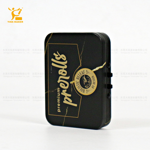 Tinsmaker bán buôn cấp thực phẩm trẻ em chống kim loại <span class=keywords><strong>tin</strong></span> cho <span class=keywords><strong>mini</strong></span> prerolls tùy chỉnh in bản lề nắp bạc hà hộp thiếc bao bì - Product Image 4