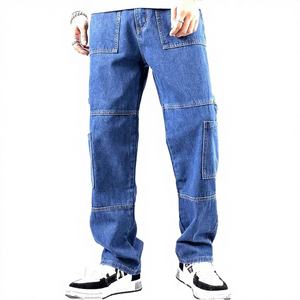 Jeans de Mezclilla Rectos de Cintura Alta para Hombre, Moda Urbana, Otoño Invierno, Elegantes y Duraderos, Mezclilla de Algodón, Personalizados OEM ODM - Product Image 3