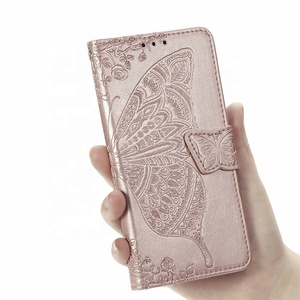Custodia a Portafoglio per <span class=keywords><strong>Samsung</strong></span> S26 Ultra S25 con Porta Carte di Credito, in Pelle PU Goffrata con Motivo Farfalla e Fiore - Product Image 3