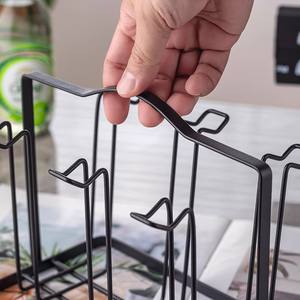 Soporte minimalista para tazas, estante de almacenamiento de diseño cuadrado, estante de secado rápido para sala de estar, organizador de tazas de té y vasos - Product Image 3