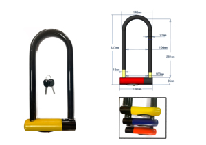 Замок <span class=keywords><strong>U</strong></span>-образной формы для мотоцикла или велосипеда на заказ, замок с ключами - Product Image 2