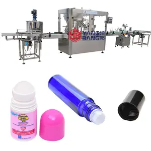 Automatic 4 Heads Fast Speed Manufacturer Household Deodorant Roll On Filling Line Body Deodorant Filling Machine 50ml 100ml