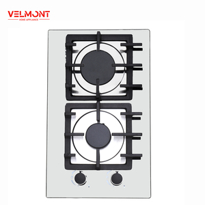 Otomatik ateşleme LPG/doğal gaz ile iki brülör beyaz temperli cam gaz sobası - Product Image 4