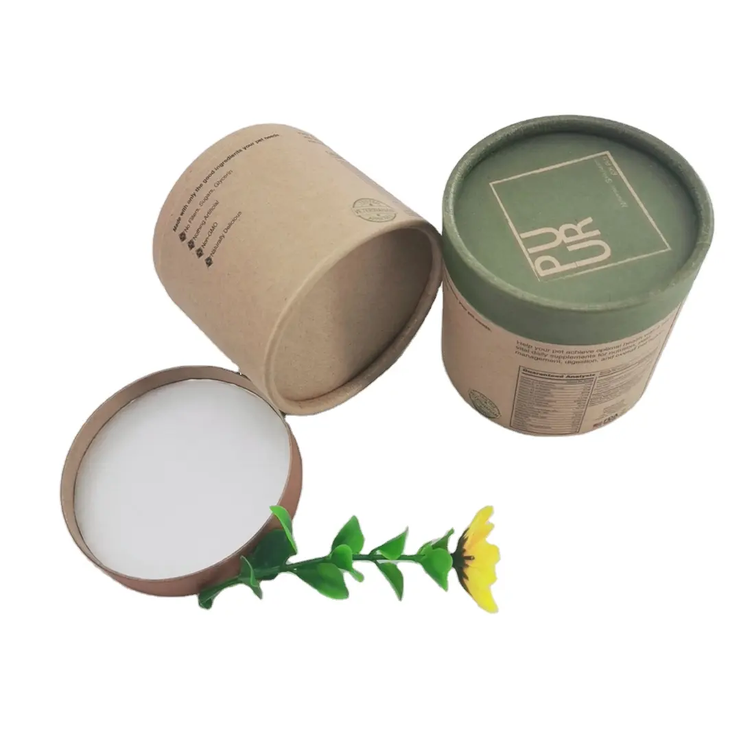 Biodegradable cardboard paper jar cosmetic container for cream packaging