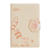 Diario de Mascotas Adorable para Estudiantes, Cuaderno con Diseño de Corgi y Gato, Cubierta de PU, Disponible en Stock, Papelería Creativa, Regalo