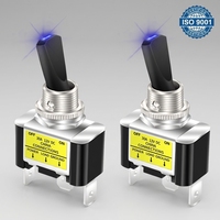 Interrupteur à bascule SPST marche/arrêt 12V 30A robuste pour voiture de course, éclairé par LED 12MM, pour applications automobiles et marines, directement du fabricant