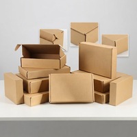 Boîte d'expédition en carton ondulé marron de luxe personnalisée avec logo, biodégradable, pour vêtements, casquettes, chapeaux, emballage d'expédition