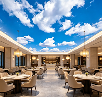 Papier peint pour plafond ciel bleu et nuages blancs, peinture murale 3D ciel et nuages pour chambre d'enfant, salon, restaurant, décoration de plafond personnalisée