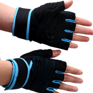 Lightweight Half-<b>Finger</b> Fitness Gloves for Bodybuilding Cycling Breathable Non-Slip Adjustable Wrist <b>Strap</b> Palm Protection Hand - Product Image 1