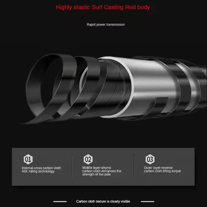 2.1m-5.4m Surf Casting Rod Pole Carbone Extensible <span class=keywords><strong>Surfcasting</strong></span> Télescopique Rock Mer Cannes À Pêche Long Casting Surf <span class=keywords><strong>Canne</strong></span> À Pêche - Product Image 3