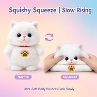 Peluche Chat Endormi - Jouet en Coton PP Super Doux pour Soulager le Stress, Détails Brodés, Cadeau d'Anniversaire