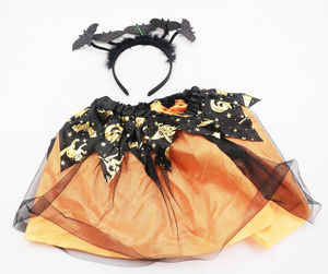 Conjunto de Disfraz de Bruja Fantasma con Tutú de Tul y Diadema, Hecho a Mano con Impresión Digital, Hermoso para Fiesta de Halloween para Niñas - Product Image 5