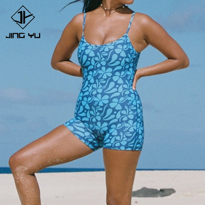 Customizable beach-<b>print</b> four-corner <b>surfing</b> suit high-quality eco-friendly nylon Hawaiian body suit - Product Image 2