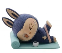 100% Original Authentique POPMART LABUBU Lazy Yoga Blind Box Ornement de Bureau Décoration Tendance Boîtes Mystères