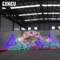 Lumière à motif de dinosaure à LED 3D pour décorations de vacances-Suspendue pour Noël Nouvel An Chinois Nouvel An Ramadan Halloween Diwali