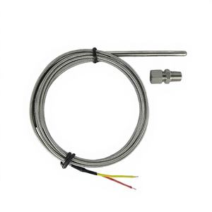 Capteur <span class=keywords><strong>de</strong></span> température à thermocouple <span class=keywords><strong>de</strong></span> type K à jonction exposée, filetage NPT 1/8, raccord à compression réglable, longueur réglable - Product Image 1