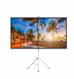 Vsmile Ready to Ship Portable Pull up Home Movie/Theater/Office 100&quot; 8K/Ultra HD <strong>Tripod</strong> <strong>Projector</strong> <strong>Screen</strong> for Home and School - Product Image 3