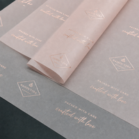 Papier de soie imprimé sur mesure, papier de soie rose de luxe pour emballage cadeau, faible MOQ pour les boutiques de vêtements, chaussures, emballage cadeau