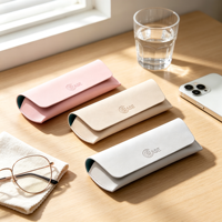 Étui à lunettes en cuir PU personnalisé Bestclean avec logo, pochette pour monture optique, sac de rangement pour lunettes, fabrication