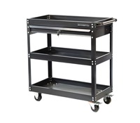 Armoire à outils multifonctionnelle en acier robuste à trois niveaux avec tiroirs pour pièces détachées, chariot à outils pour atelier de réparation automobile