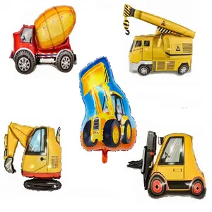 새로운 파티 장식 건설 트럭 알루미늄 사용자 정의 모양 헬륨 자동차 호일 풍선