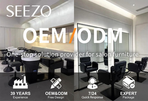 Новинка 2026: Коммерческое кресло-мойка для салона красоты, черное, современное, с керамической раковиной, OEM, для мытья головы - Product Image 6