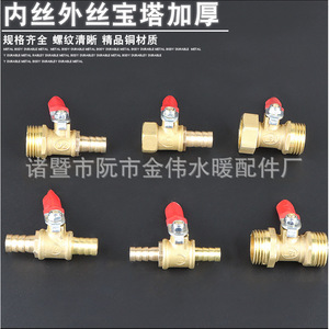 All Copper Ball Valve 1 Inch Threaded Soft <b>Sealing</b> For Exhaust Use - Product Image 5