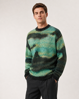 Pull en mohair personnalisé pour homme MENGTU, motif jacquard duveteux, pull en tricot, tricot d'hiver, pull en mohair tricoté pour homme