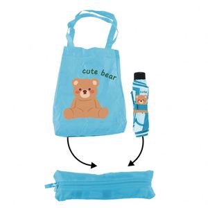 Paraguas Plegable de 3 Secciones con Logotipo Personalizado Impreso, con Bolsa de Compras para Viaje, Resistente a los Rayos UV y Protección Solar, Venta al Por Mayor - Product Image 3