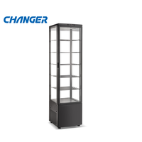 200CM Vertical Réfrigéré Quatre Côté Verre Gâteau et Peut Affichage Vitrine Avec Éclairage LED et Capacité 290L