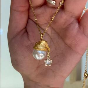 Collar de Plata Pura S925 con Colgante de Manzana Cepillada y Cadena de Caja, Sensación de Lujo de Alta Gama, Colgante de Fruta de los Deseos para Usar en la Clavícula - Product Image 3