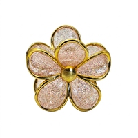Pinces à cheveux pour femmes en PVC avec fleurs brillantes, 7,5 cm, grand bord doré, maintien solide, accessoires pour cheveux brillants pour tous les jours et la Saint-Valentin