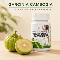Capsules végétaliennes de Garcinia Cambogia pour le contrôle de l'appétit, complément alimentaire pour l'équilibre des glucides