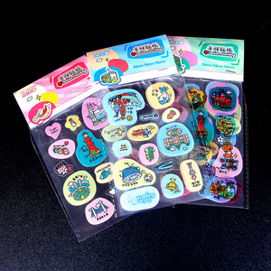 Autocollant transparent en BOPP, autocollant personnalisé adhésif double face en PET, autocollants de dessin animé transparents, impression <span class=keywords><strong>d</strong></span>'étiquettes adhésives personnalisées - Product Image 2