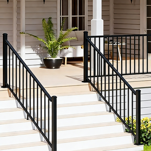 Sistema de Barandilla de Escalera de Seguridad para Exteriores, Estilo Minimalista, Acero Inoxidable con Recubrimiento en Polvo, Protección UV, para Villas y Centros Comerciales - Product Image 1