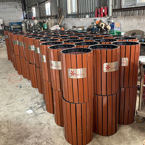 Cubo de basura <span class=keywords><strong>comercial</strong></span> de acero inoxidable para exteriores, Cubo de almacenamiento de 120L para reciclaje de bienes raíces y paisaje de Villa - Product Image 6