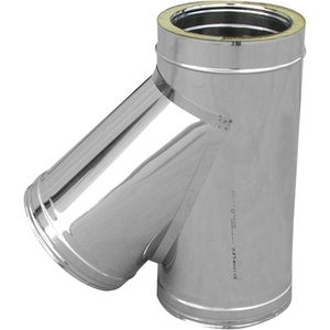 Tubo de escape de acero inoxidable de doble pared de 45 mm para chimeneas de 250-300 mm - Product Image 1
