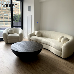 Sofá Sylvain personalizable de fábrica WBERT, decoración elegante para toda la casa con madera maciza - Product Image 4