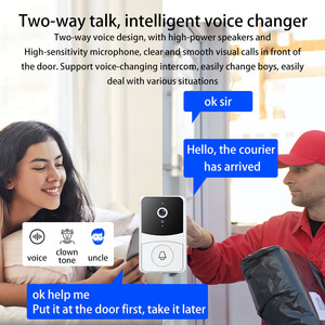 Cloches de porte avec caméra Vidéophone Appartements Homekit Sonnette de porte Appartements Wifi Sonnette de porte avec carillon - Product Image 2
