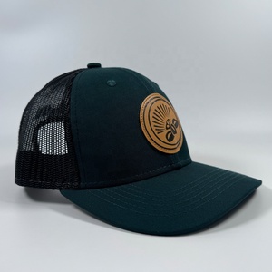 OEM cao cấp cổ điển bông đầy màu sắc unisex 6 Bảng điều chỉnh Richardson 112 cong vành Snapback cap tùy chỉnh Trucker Hat da các bản vá lỗi - Product Image 4