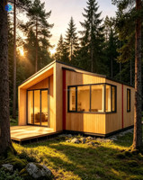Unité de logement modulaire LGS en acier léger, design européen, étanche, type « Granny Flat », cabane préfabriquée pour Airbnb et complexes hôteliers