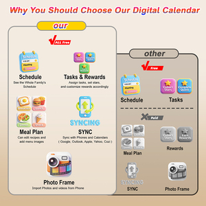Calendario Digital Inteligente para la Organización Familiar con Sincronización por Aplicación WiFi, Sin Cuota de Suscripción y Pantalla Táctil IPS de 15.6 Pulgadas - Product Image 6