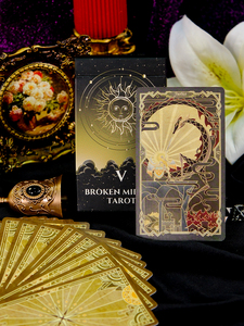 Baraja de <span class=keywords><strong>Tarot</strong></span> Espejo Roto Quinta Edición Versión Simplificada, Estilo Vidriera Pintada. - Product Image 1