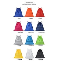 Sac à dos léger en polyester avec cordon de serrage et logo personnalisé, cadeau promotionnel pour les campagnes d'entreprise et les activités sportives